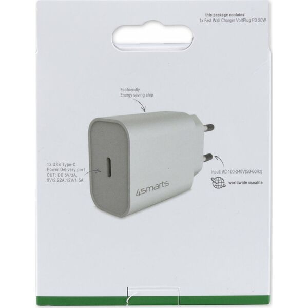 Ładowarka 4smarts 4smarts Netzladegerät VoltPlug single PD 20W
