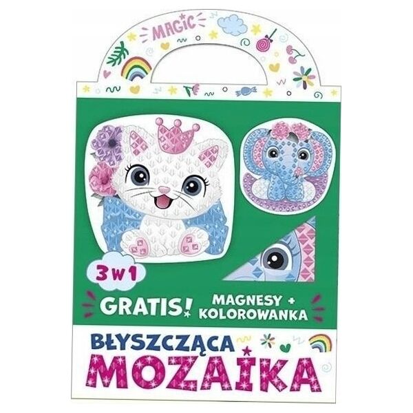 Teka Błyszcz±ca mozaika 3w1 - Kotek i słonik