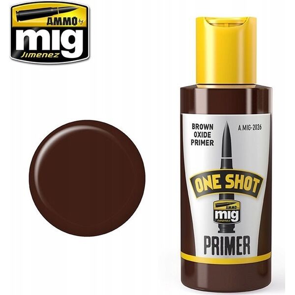 Vallejo Ammo: One Shot Primer - Brown Oxide Primer (60 ml)