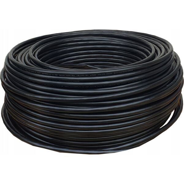 Kabel instalacyjny zewnętrzny suchy DIGITUS kat.7, S/FTP, Fca, AWG 23/1, PE, 50m, czarny