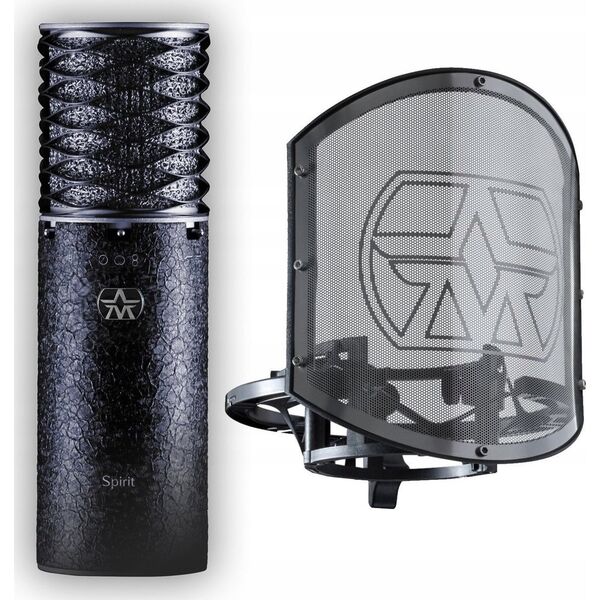 Aston Microphones Spirit Black Bundle Mikrofon pojemnościowy + pop filtr