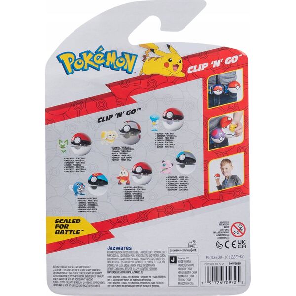 Figurka Pokemon Pokémon - Clip N Go - Wuaxly and Poke Ball (PKW3630) /Figures /Multi