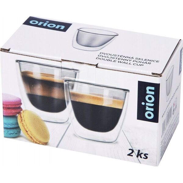 Orion Szklanki termiczne z podwójną ścianką do kawy espresso DOUBLE 90 ml 2 szt.