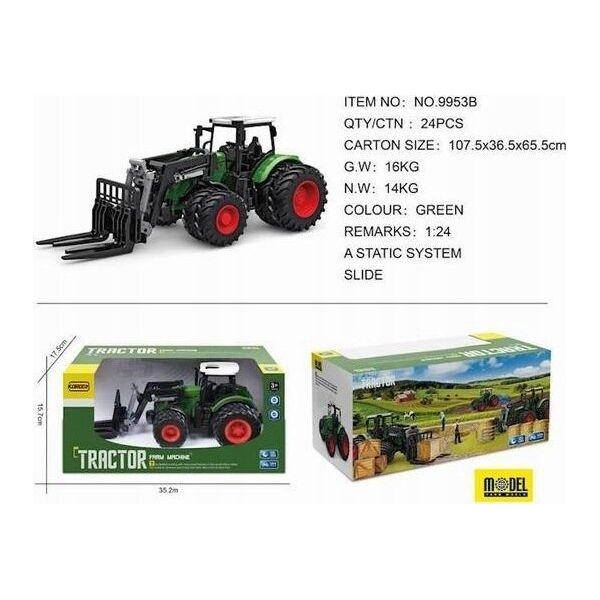 Maksik Traktor + urządzenie rolnicze 9953B