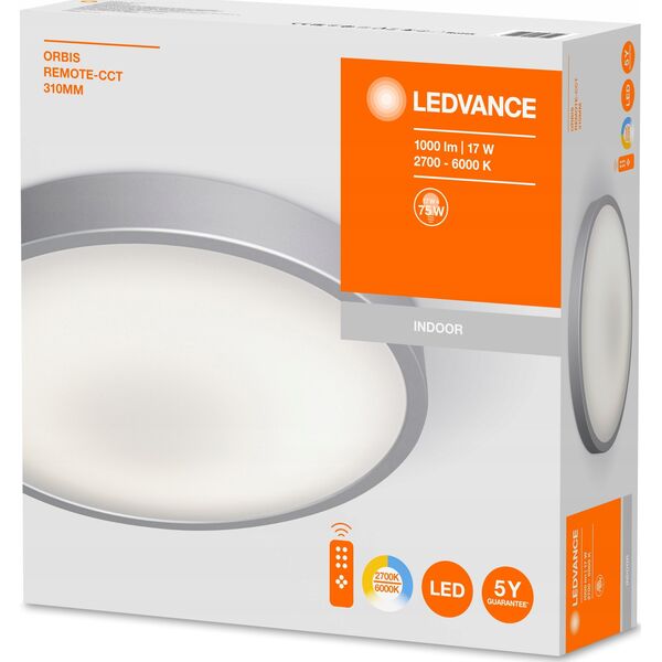 Lampa sufitowa Ledvance Ledvance Led Wall And Ceiling Light For Indoor Use, Dimmable With Remote Control