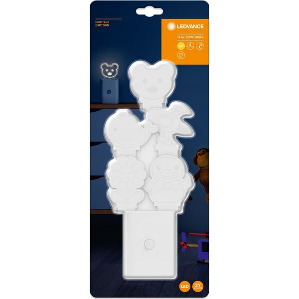 Lampka wtykowa do gniazdka Ledvance NIGHT LIGHT NIGHTLUXCARTOON 3000K WHITE