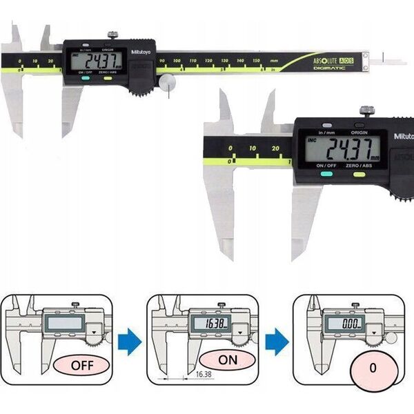 SUWMIARKA  150 CYFR.   IP67 1.5V/ABS/SQ CALIPER COOLANTPROOF