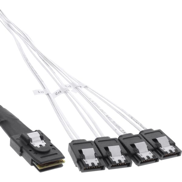 InLine InLine® SAS Connector Cable Mini SAS SFF8087 to 4x SATA Crossover OCF 1m