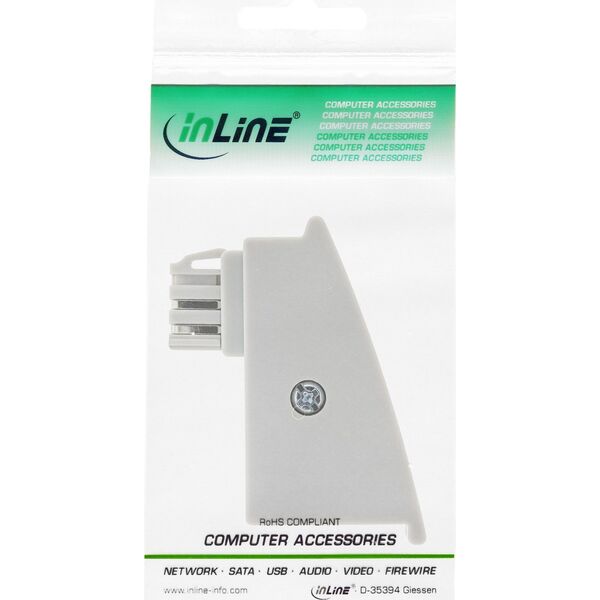 InLine InLine® TAE-F DSL Adapter, TAE-F plug to RJ45 socket, 8P2C for Fritzbox, grey