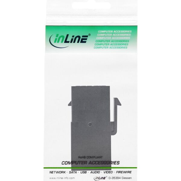 Adapter USB InLine InLine® USB 3.0 Snap-In module, USB-A F/F, black housing