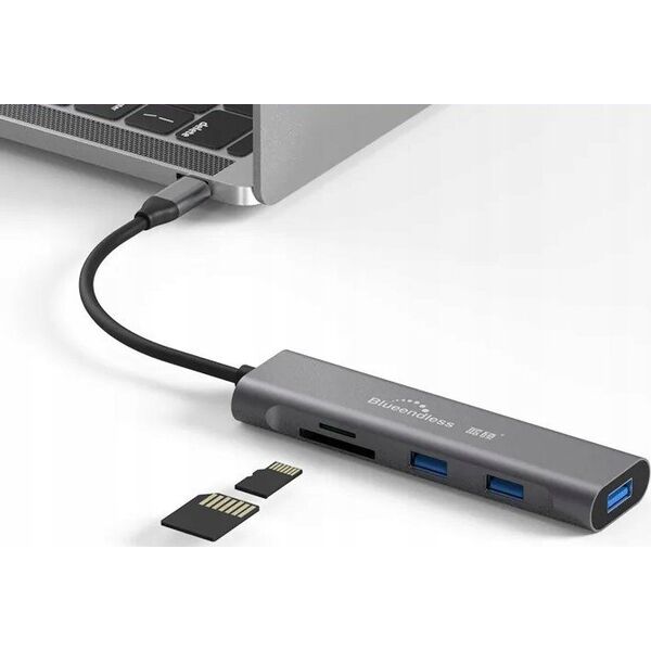 Adapter USB Extra Digital Extra Digital Adapteris USB 3.0 - 3 x USB 3.0, SD, TF