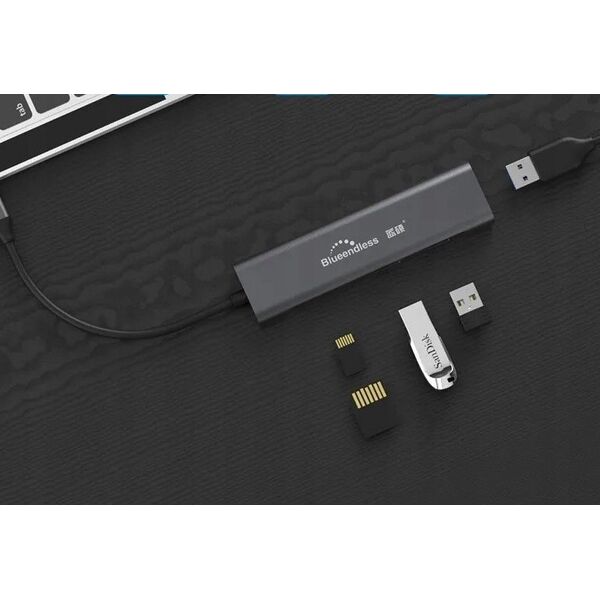 Adapter USB Extra Digital Extra Digital Adapteris USB 3.0 - 3 x USB 3.0, SD, TF