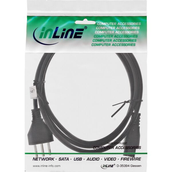 Kabel zasilający InLine InLine® Notebook power cable, Italy plug to NB plug, 2.0m