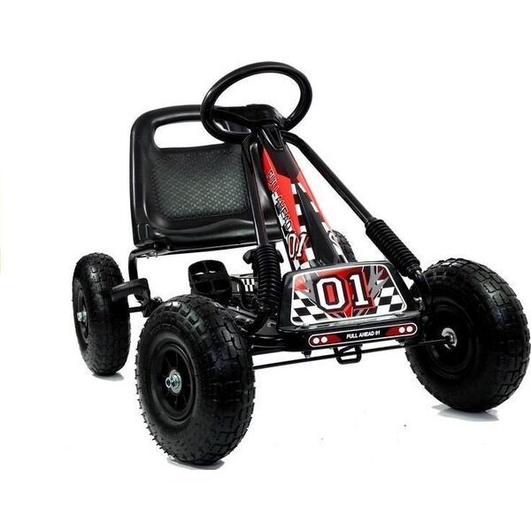 Lean Cars Gokart Czarny A-15 Pompowane Koła LEAN CARS