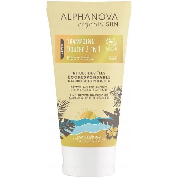 ALPHANOVA SUN Alphanova Sun Beauty, Bio Szampon i żel 2w1 do ciała i włosów, 150 ml