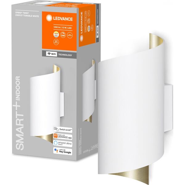 Ledvance LEDVANCE SMART+ Orbis Wall, Smart wall light, White, Wi-Fi, LED, Non-changeable bulb(s), White