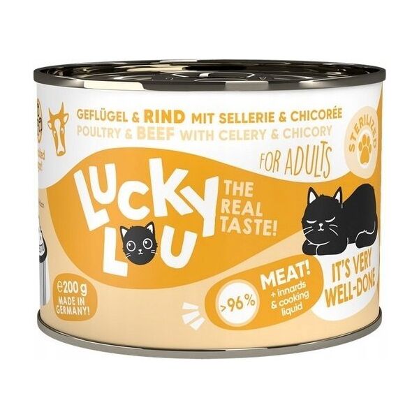 Lucky Lou Lucky Lou Lifestage Sterilized Drób i wołowina puszka 200g