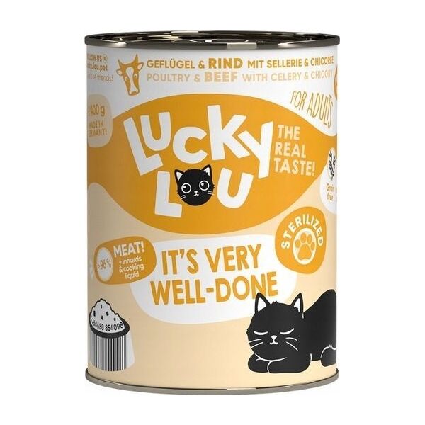 Lucky Lou Lucky Lou Lifestage Sterilized Drób i wołowina puszka 400g