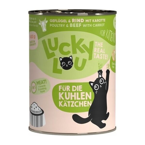 Lucky Lou Lucky Lou Lifestage Kitten Drób i wołowina puszka 400g