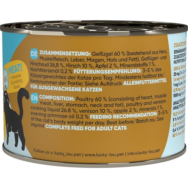 Lucky Lou Lucky Lou Lifestage Adult Drób i jeleń puszka 200g