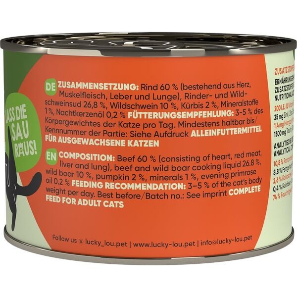 Lucky Lou Lucky Lou Lifestage Adult Wołowina i dzik puszka 200g
