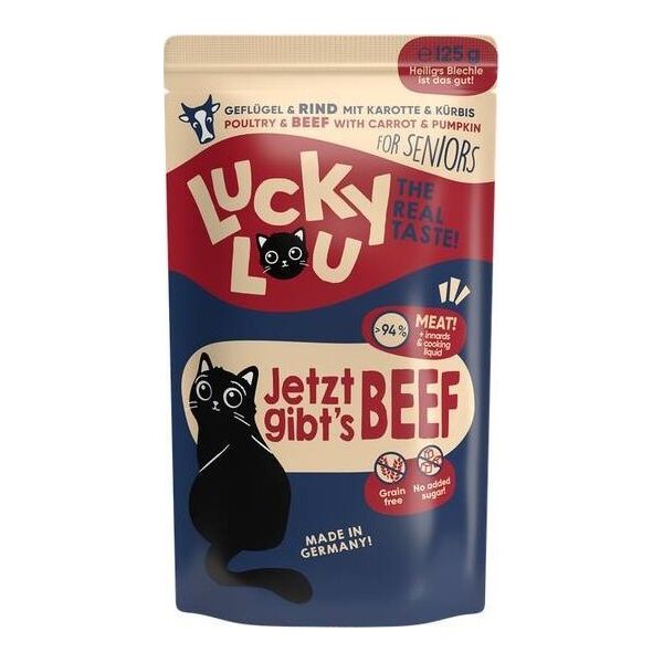 Lucky Lou Lucky Lou Senior Karma Dla Kota Drób Wołowina 125g