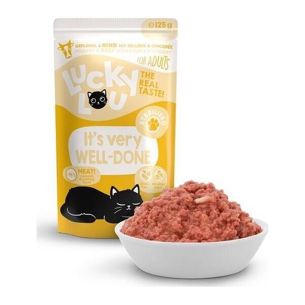 Lucky Lou Lucky Lou Sterilized Karma Dla Kota Drób Wołowina 125g