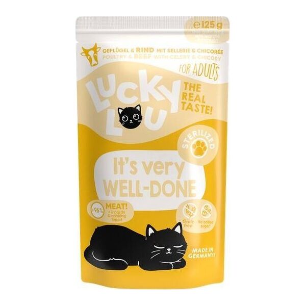 Lucky Lou Lucky Lou Sterilized Karma Dla Kota Drób Wołowina 125g