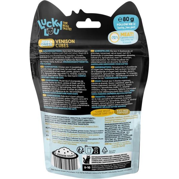 Lucky Lou Lucky Lou Lucky Ones Cubes Kurczak & Jeleń 80g