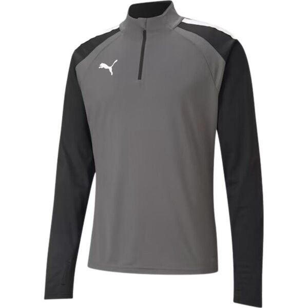 Bluza męska Puma teamLIGA 1/4 Zip Top szaro-czarna 657236 13