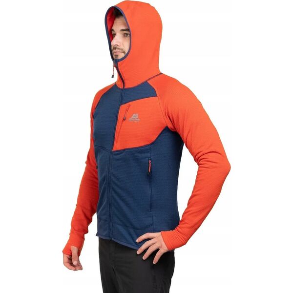 Bluza eclipse hooded-medieval blue-cardinal orange-l