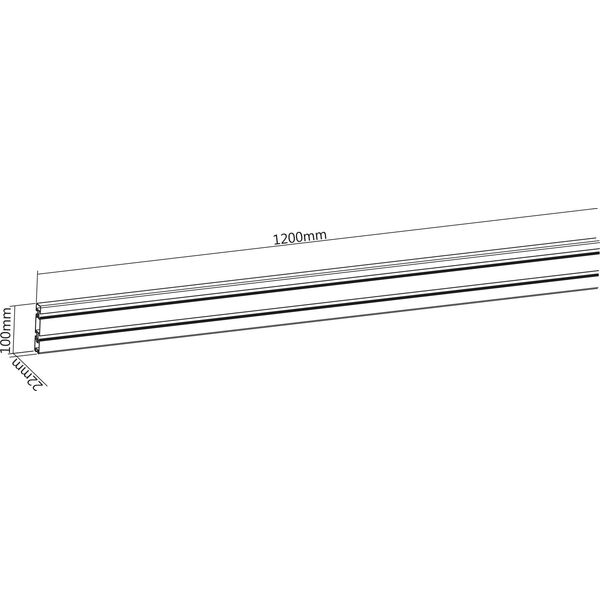 InLine InLine® Aluminum Slatwall Panel for wall mounting, white, 1.2m