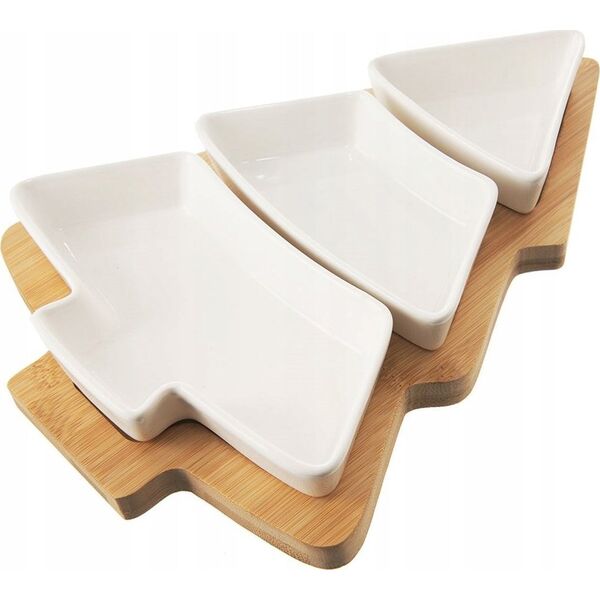 Orion Miseczki na przekąski porcelanowe białe WHITELINE 28 cm 4 el.