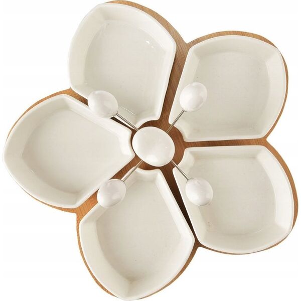 Orion Miseczki na przekąski porcelanowe białe WHITELINE 28,5 cm 10 el.