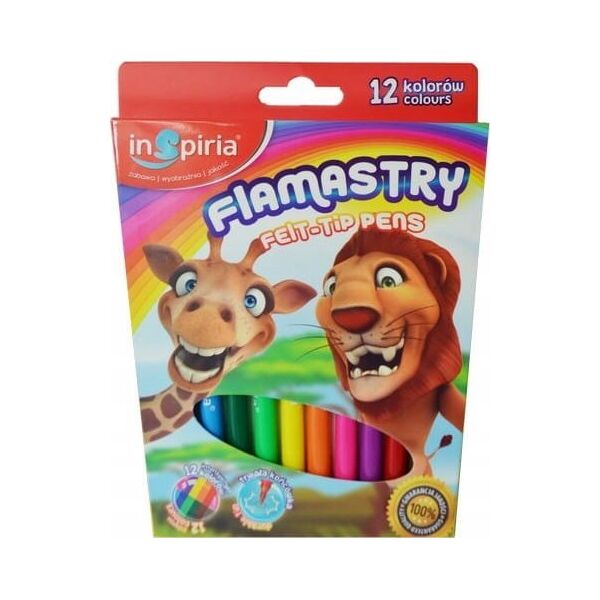 SCHEMAT Flamastry 12 kolorów
