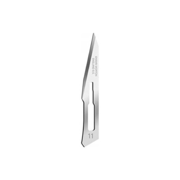 Swann-Morton CARBON STEEL Chirurginiai peiliai (Skalpeliai) No.11 - 100vnt/1dėžutė