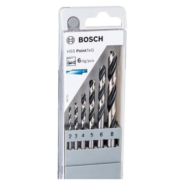 Wiertło Bosch do metalu HSS walcowe 2 4 5 3 6 8mm zestaw (2608577346)
