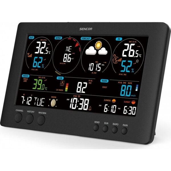Stacja pogodowa Sencor Sencor Profesjonalna stacja METEO WiFi SWS 12500 wys. LCD 21,4cm Kolor