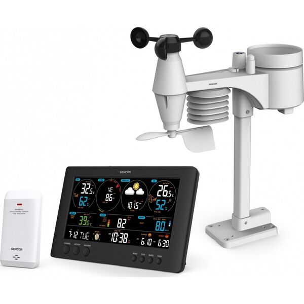 Stacja pogodowa Sencor Sencor Profesjonalna stacja METEO WiFi SWS 12500 wys. LCD 21,4cm Kolor