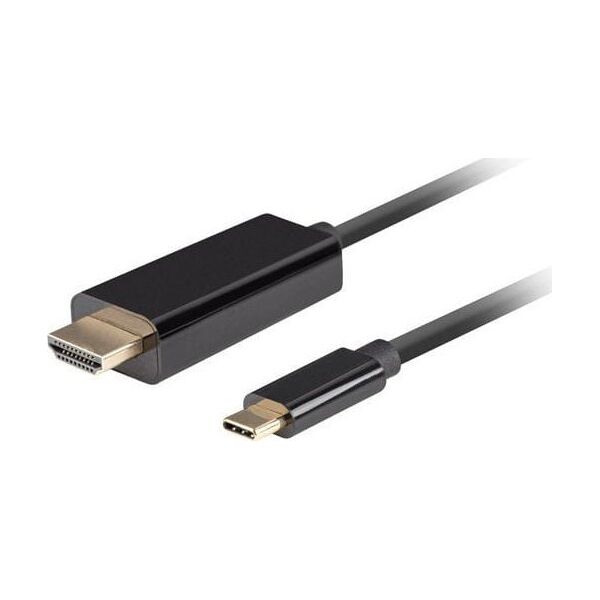 Kabel USB Lanberg USB-C - HDMI 0.5 m Czarny (CA-CMHD-10CU-0005-BK)