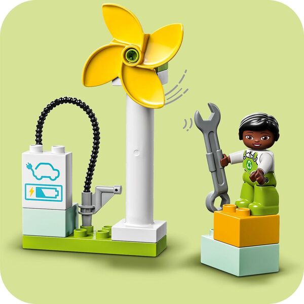 LEGO Duplo Turbina wiatrowa i samochód elektryczny (10985)