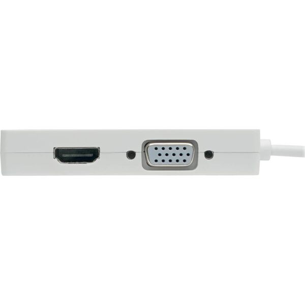 Wieloportowy adapter USB-C (M/3xF) 4K HDMI, DVI, VGA, HDCP U444-06N-HDV4K  Biały