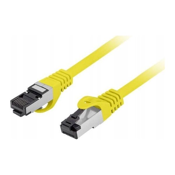 Lanberg Patchcord Lanberg S/FTP kat.8.1 0,5m LSZH CU fluke passed żółty