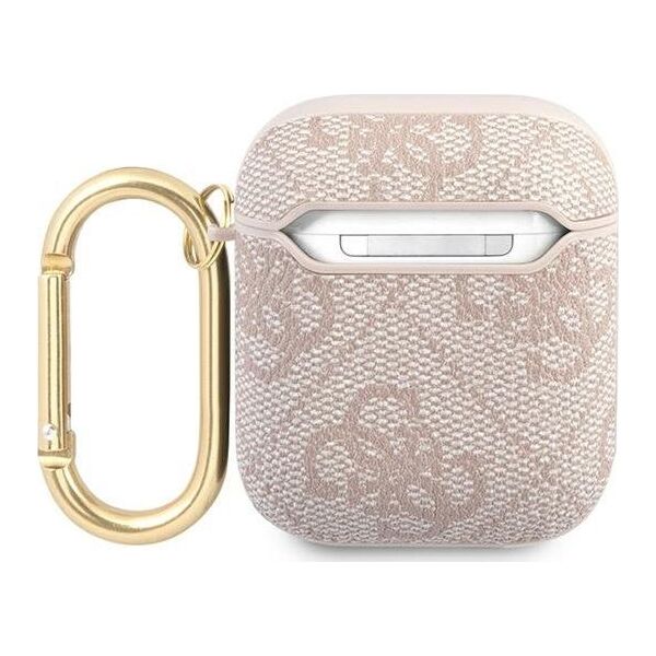Guess Etui ochronne GUA24GSMP 4G Script Metal Collection do AirPods 1/2 różowe