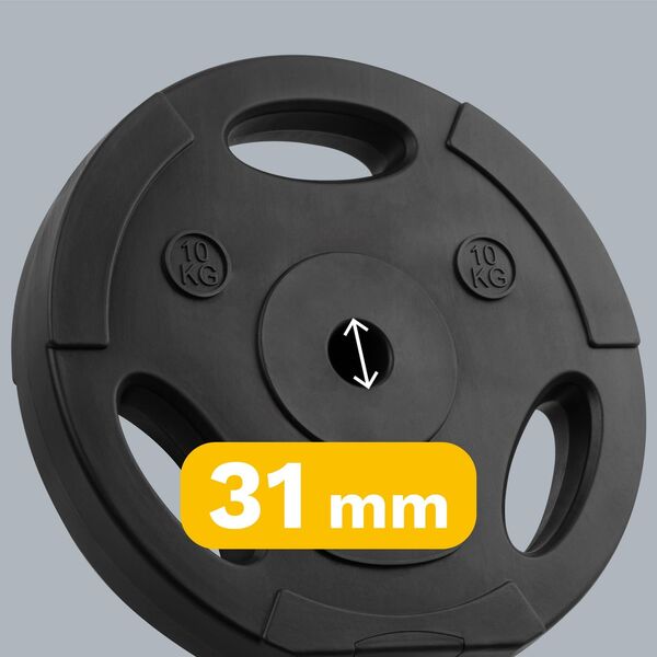 Rebel Zestaw obciążeń bitumicznych 2x10kg, otwór 31mm, talerz z uchwytami, REBEL ACTIVE