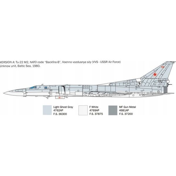 Italeri Model plastikowy Tu-22M2 Backfire -B 1/72