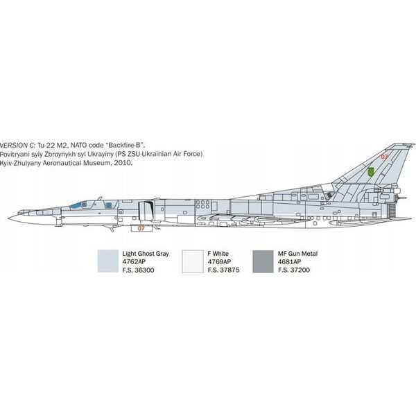 Italeri Model plastikowy Tu-22M2 Backfire -B 1/72