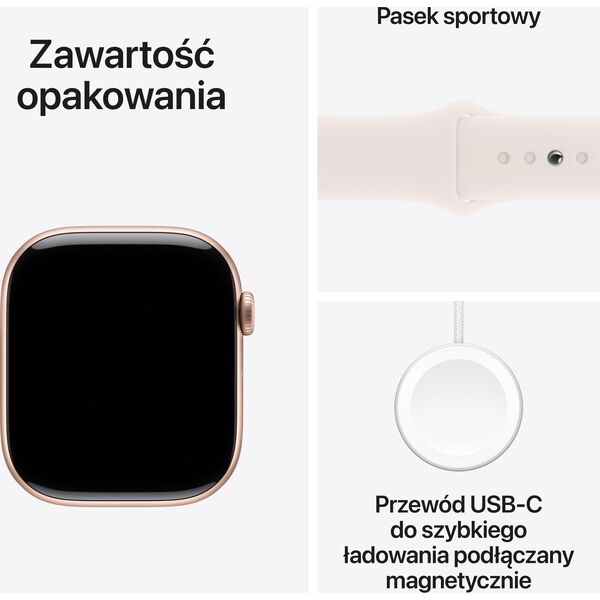 Smartwatch Apple Watch 10 GPS 46mm Rose Gold Alu M/L Różowy