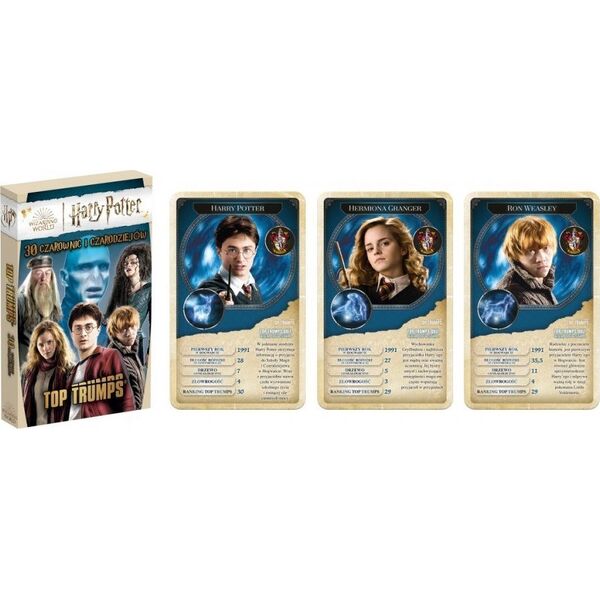 Winning Moves Gra karciana Top Trumps Harry Potter 30 Czarownic i Czarodziejów