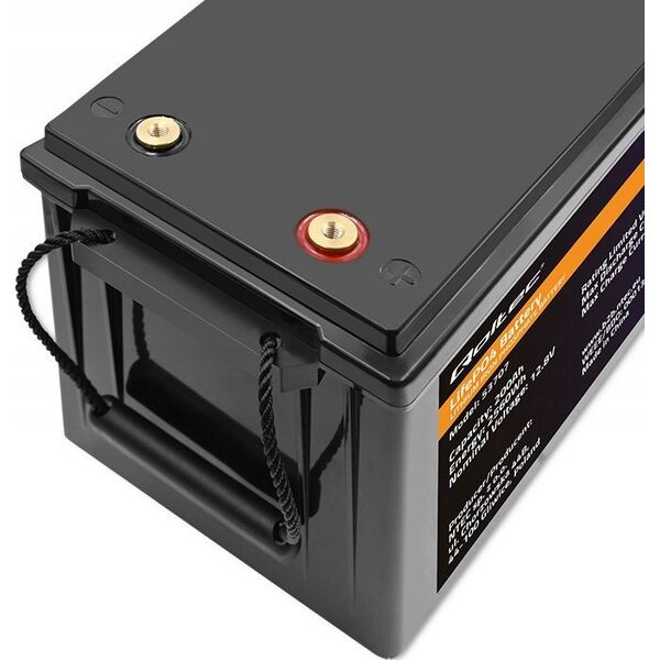 Qoltec QOLTEC AKUMULATOR LIFEPO4 LITOWO-ŻELAZOWO-FOSFORANOWY | 12.8V | 200AH | 2560WH | BMS